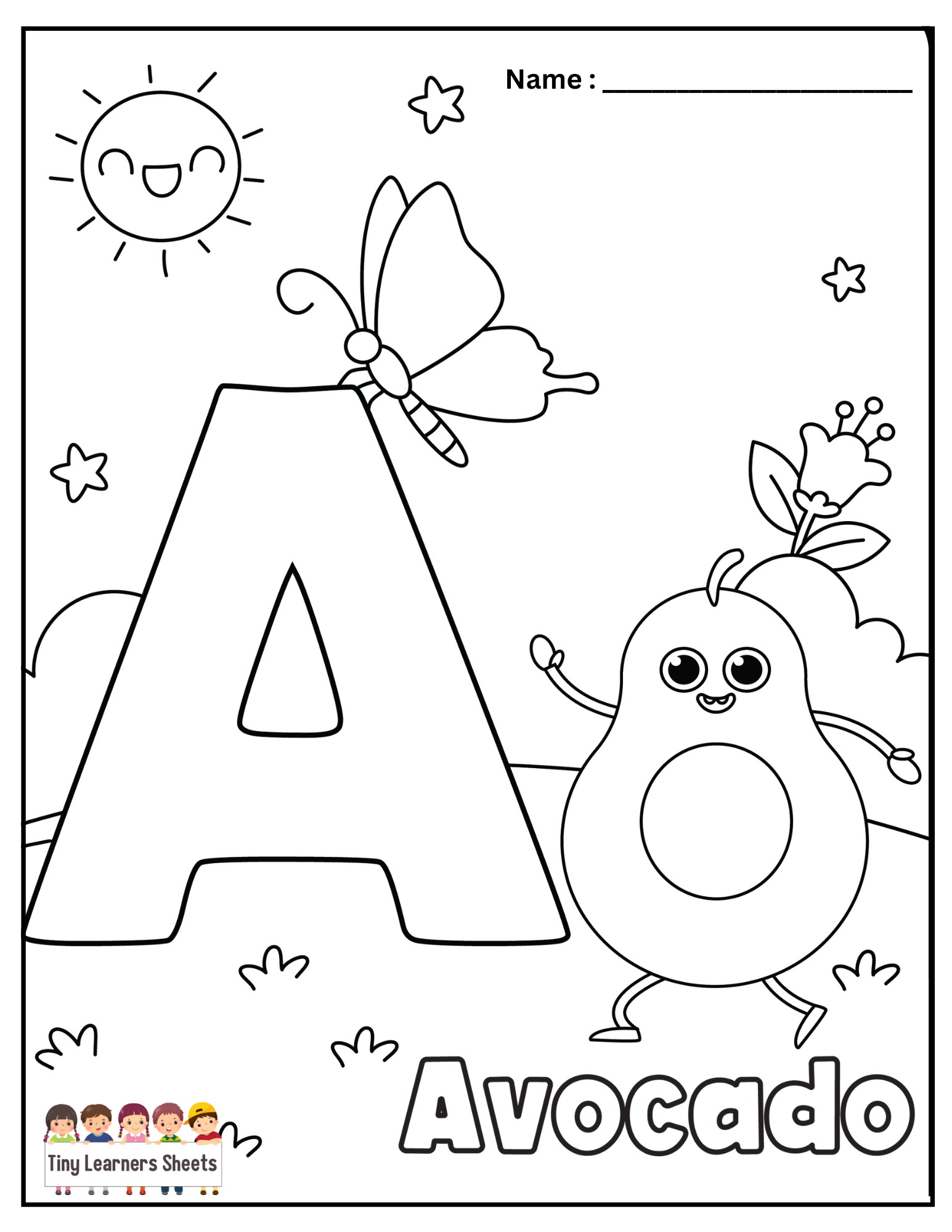 Letter A Coloring Page